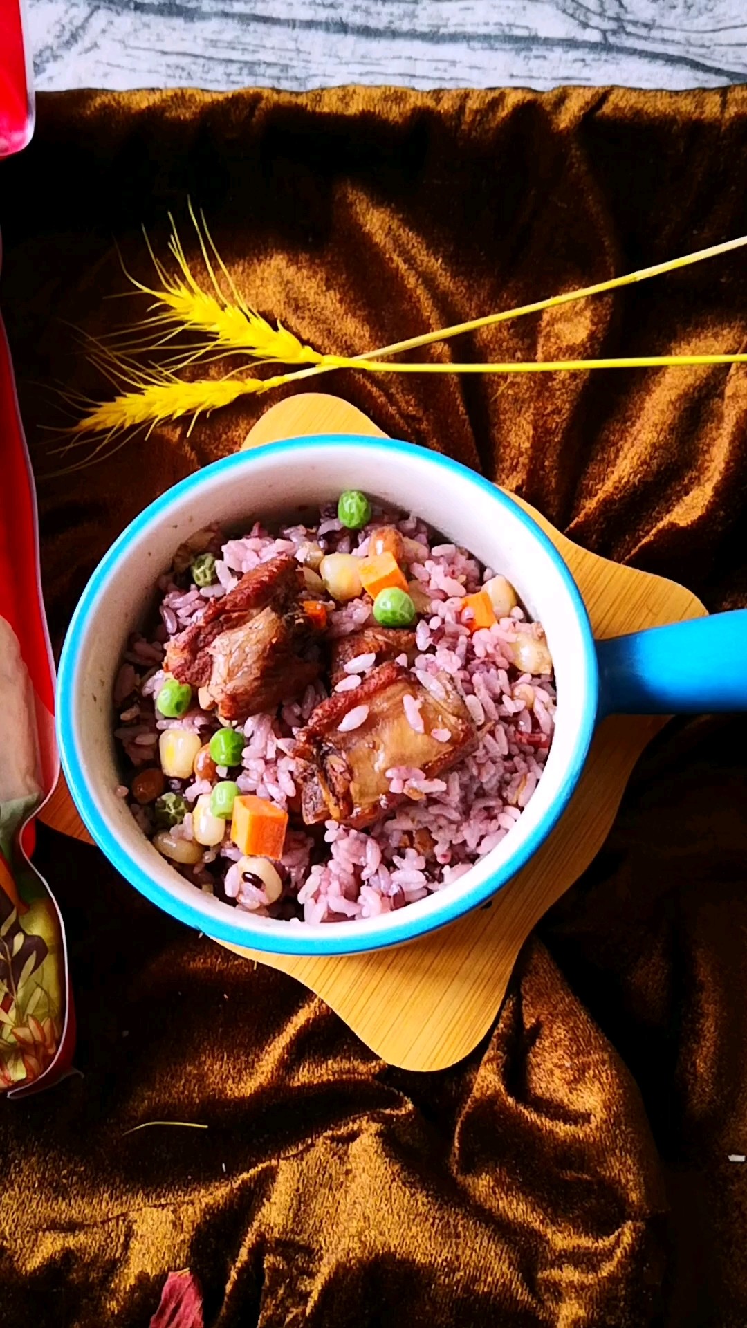 Braised Pork Ribs with Multi-grain Rice recipe
