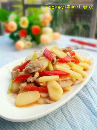 Stir-fried Pork with Water Chestnuts recipe