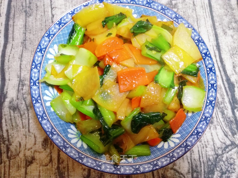 Potato Chips Stir-fried Rape recipe