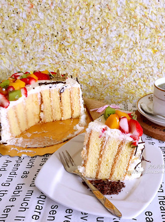 Fruit Cream Swirl Cake (xylitol Version)
