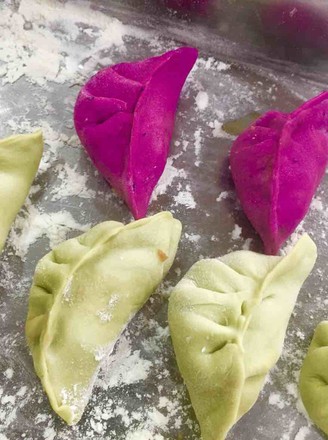 Coriander Beef Colorful Dumplings recipe