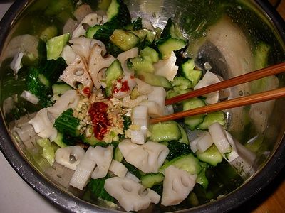 Cold Cucumber and Lotus Root recipe