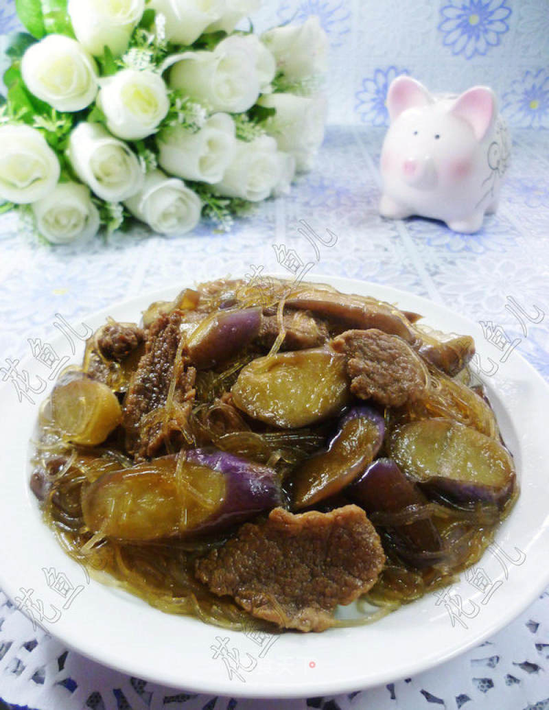 Stir-fried Vermicelli with Lean Pork and Eggplant recipe