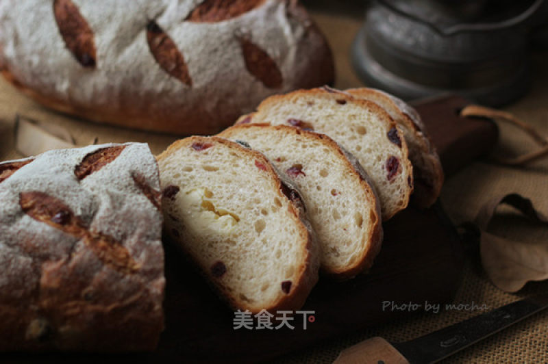 Rich and Rich Taste~【whole Wheat Cranberry Cheese Soft European】 recipe