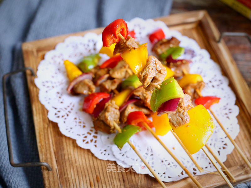 Colorful Beef Skewers recipe
