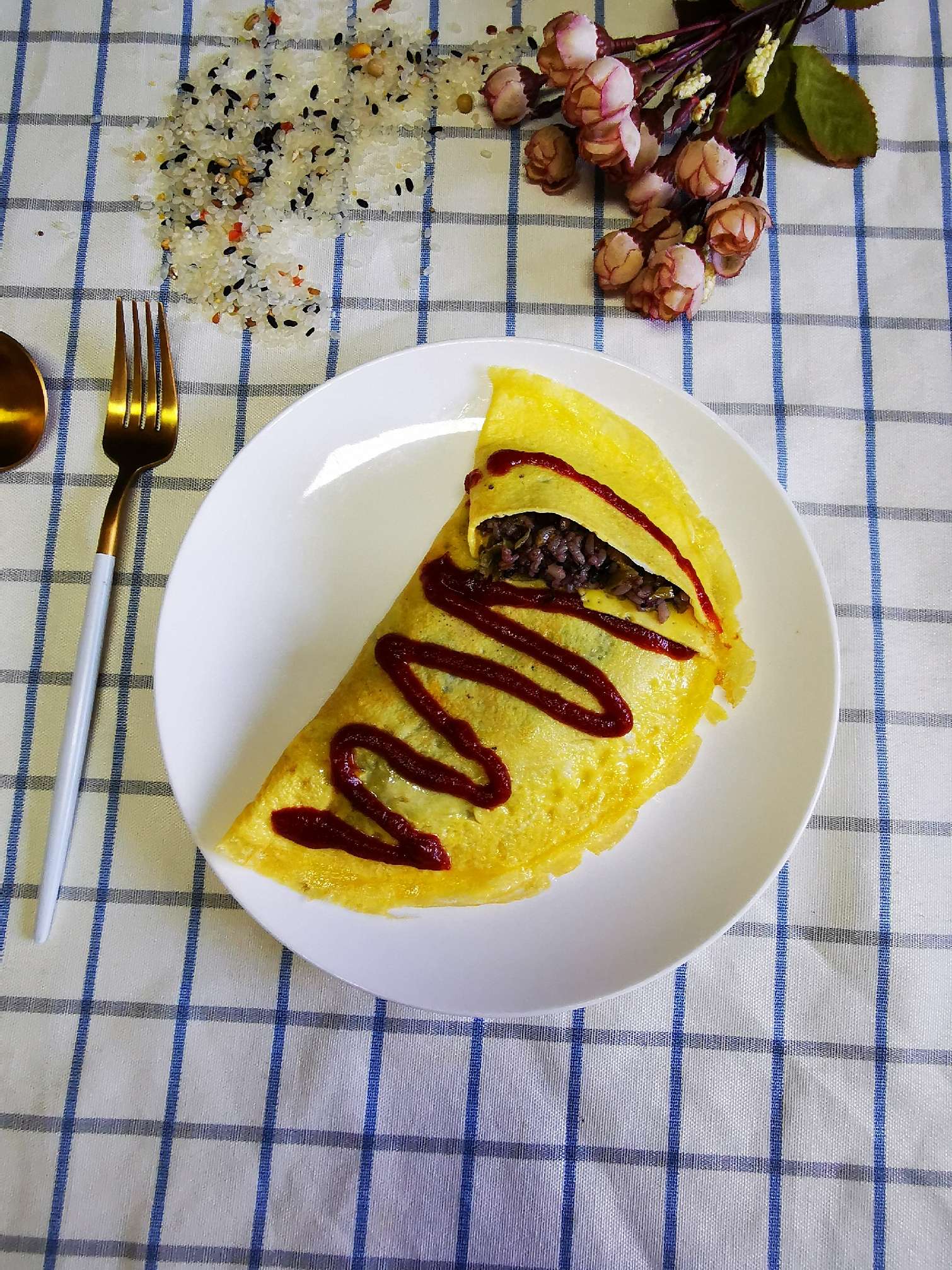 Chinese Omelette Rice recipe