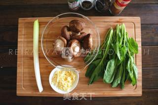 #aca烤明星大赛# Roasted Mushrooms with Spinach and Cheese recipe