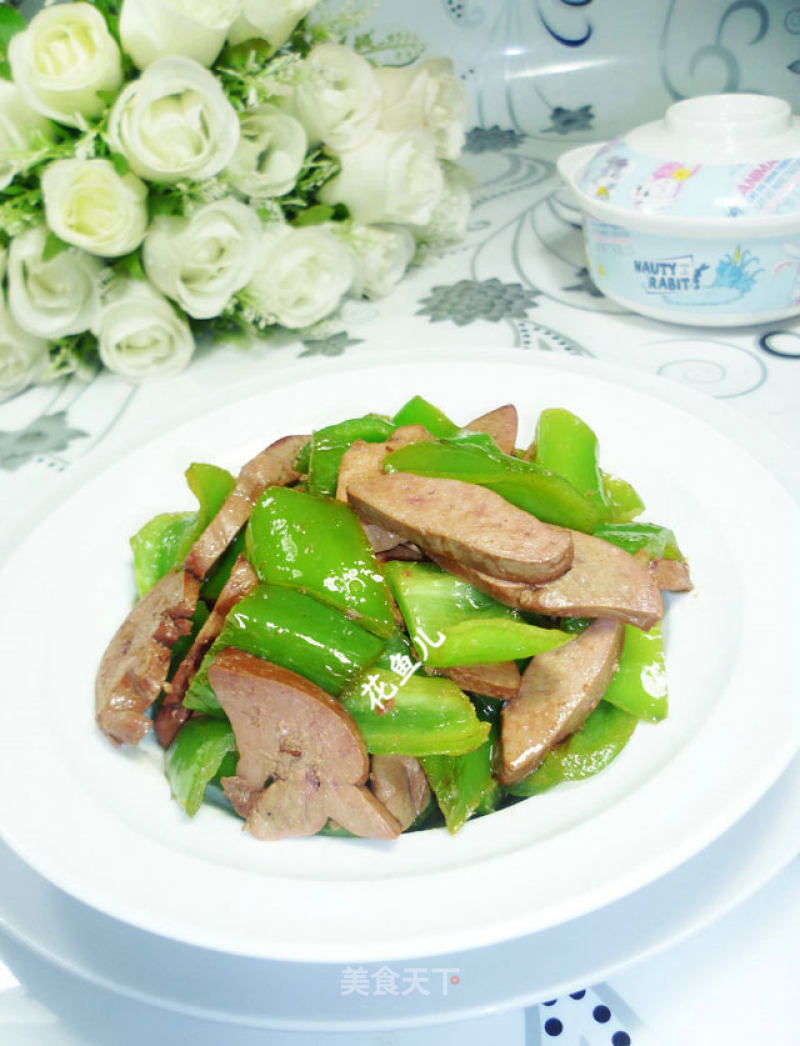 Stir-fried Foie Gras with Green Peppers recipe