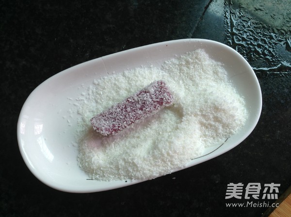 Coconut Purple Sweet Potato Cool Cake recipe