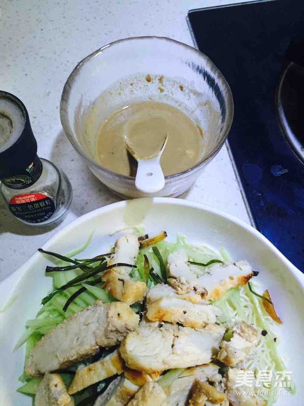Cold Noodles with Chicken Chop and Scallion Oil recipe