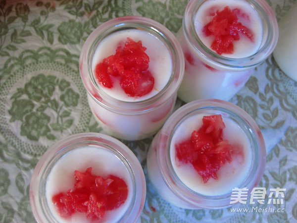 Watermelon Milk Pudding recipe