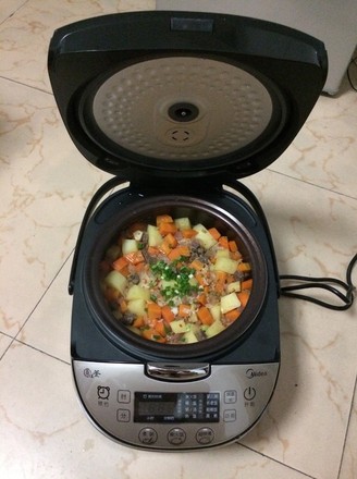 Vegetable Beef Stew Rice recipe