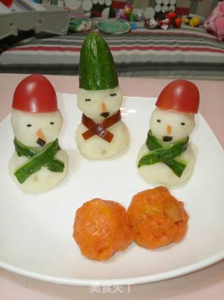 Fun Christmas Yam Little Snowman recipe