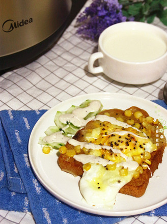 For One Person, Cheese Baked Toast with Hot Milk recipe