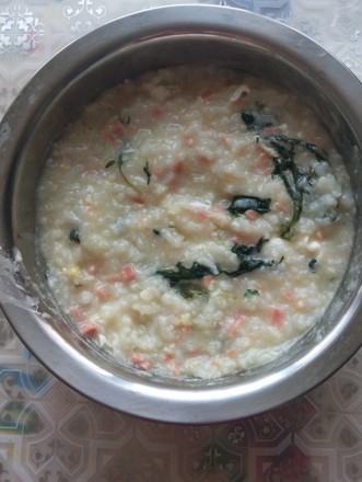 Ham, Egg and Vegetable Porridge recipe