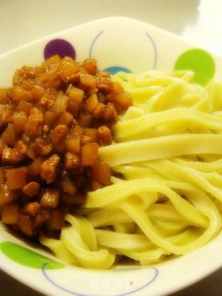 Full of Love-two-color Hand-rolled Noodles with Meat Sauce recipe