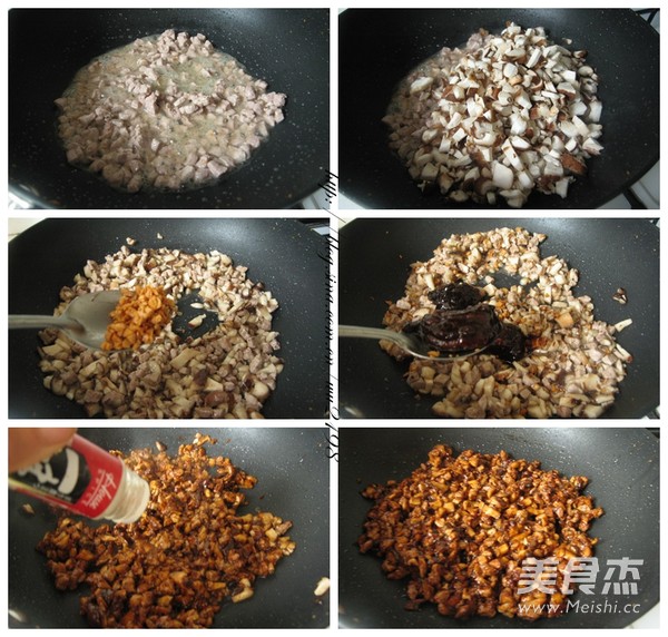 The More Fragrant Mushroom Meat Sauce You Eat recipe