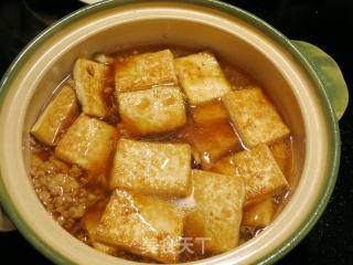 Claypot Minced Pork Braised Tofu recipe