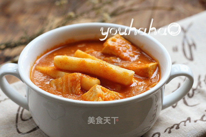 Kimchi Rice Cake Tofu Soup