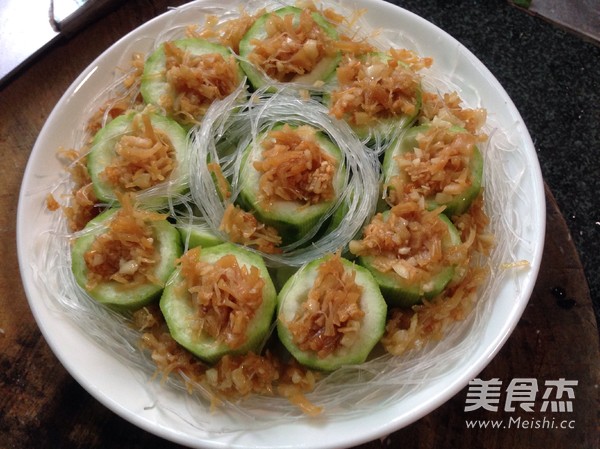 Steamed Loofah with Garlic Scallop recipe