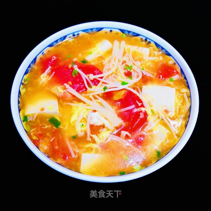 Sweet and Sour Gourmet Tomato and Egg Soup recipe