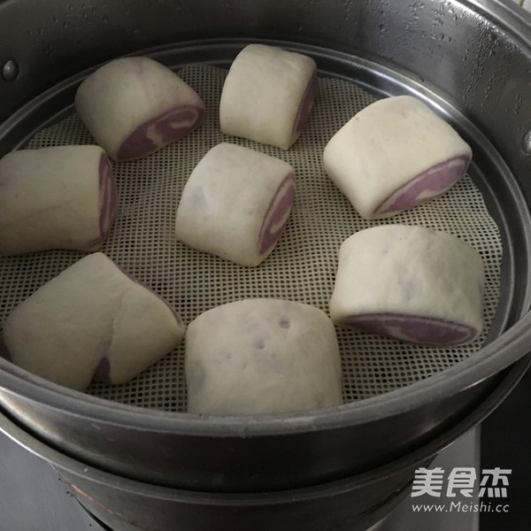 Purple Sweet Potato Two-color Steamed Buns recipe