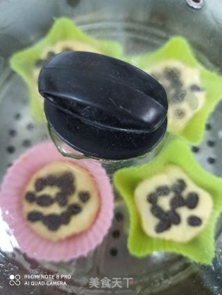 Pumpkin Glutinous Rice Pink Bean Cake recipe