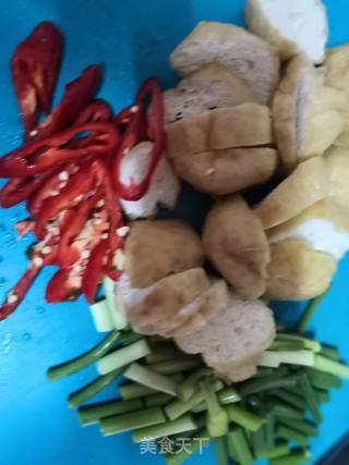 Fried Tofu with Garlic Moss recipe