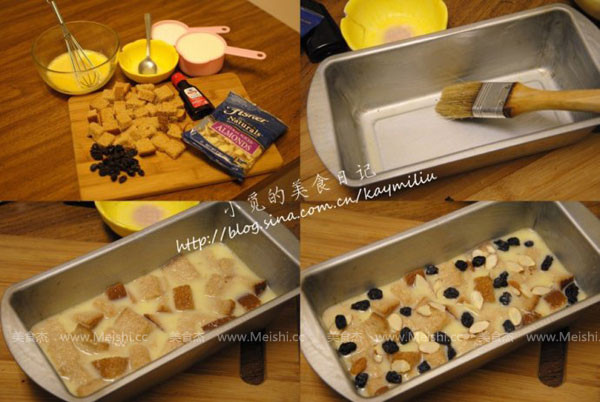 Almond Raisin Bread Pudding recipe