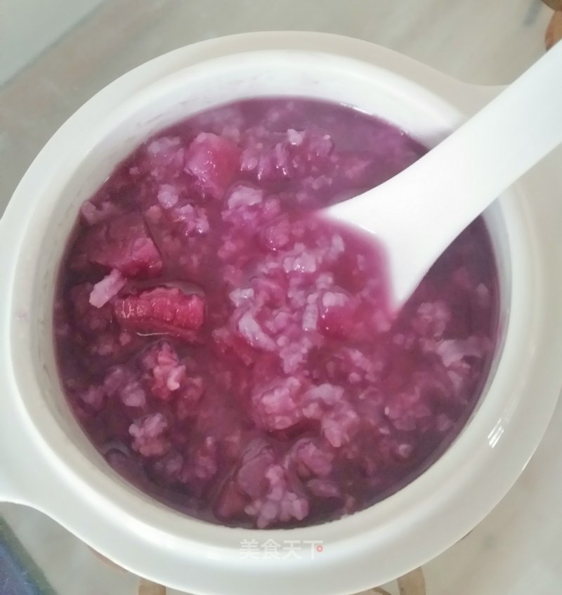 Breakfast: Purple Potato Congee
