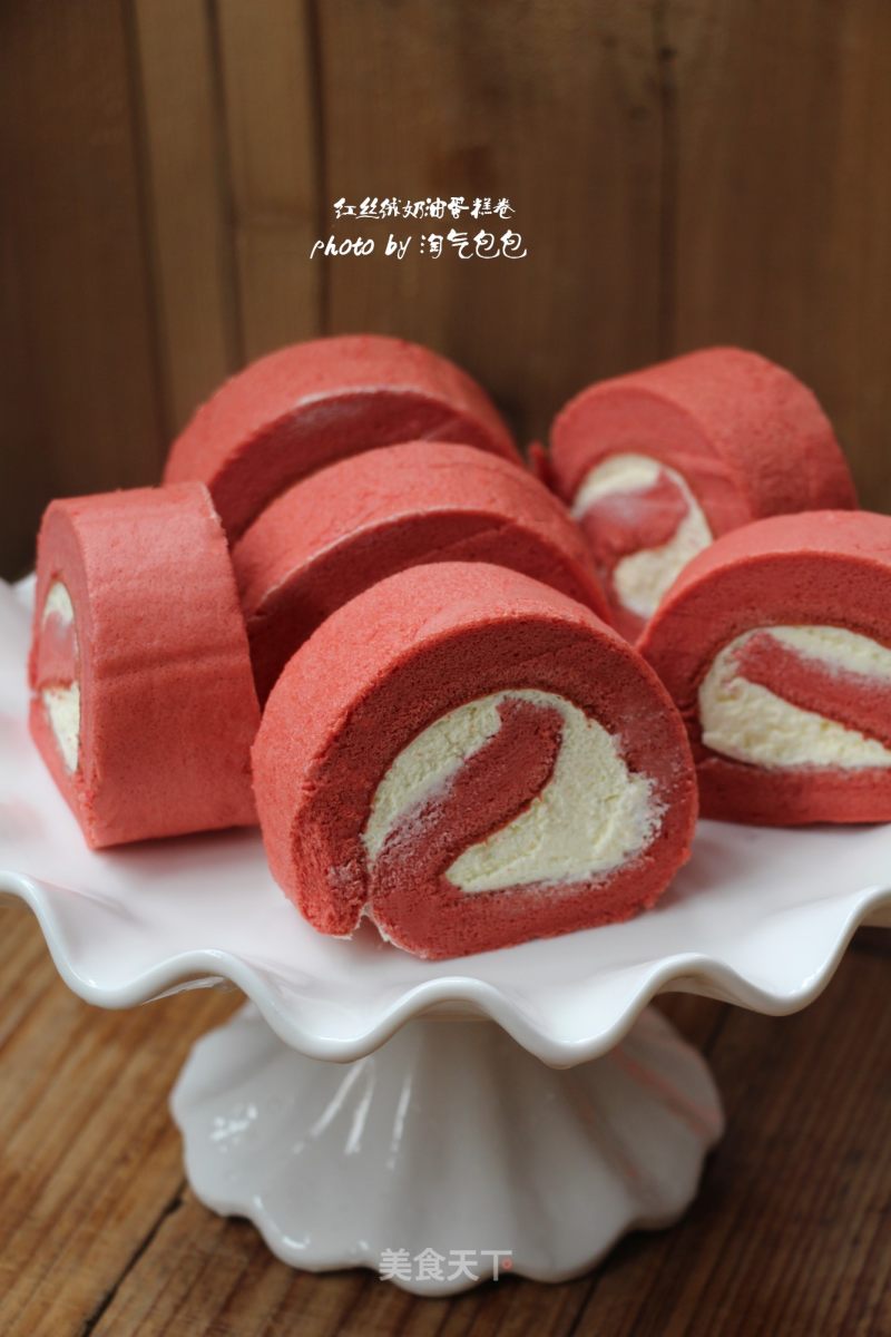 #四session Baking Contest and It's Love to Eat Festival#red Velvet Cream Cake Roll recipe