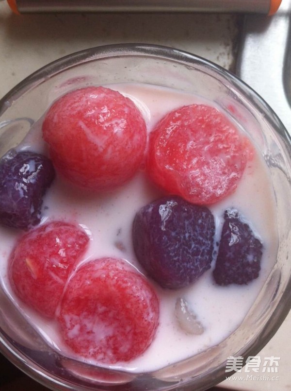 Taro Ball Fruit Ice recipe