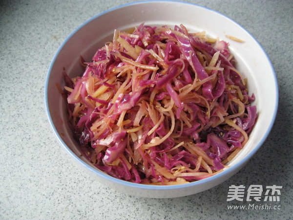 Potato Shreds with Purple Cabbage recipe