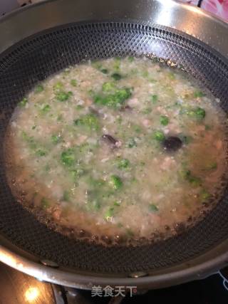 Broccoli Minced Pork Sea Cucumber Congee recipe