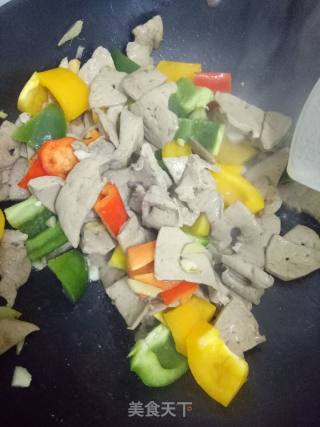 Colored Pepper Pork Liver recipe