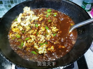 Minced Meat and Egg Sauce recipe