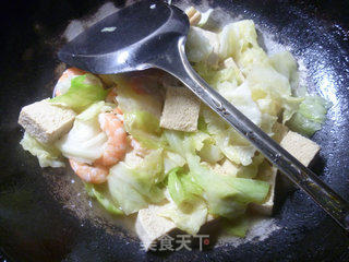 Shrimp and Cabbage Frozen Tofu recipe