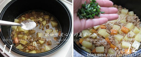 Potatoes and Meat Braised Rice recipe