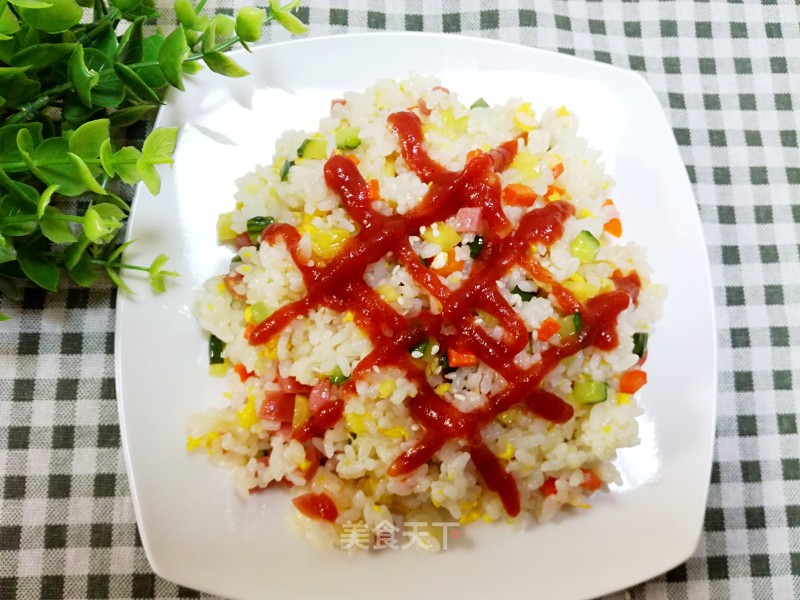 Colorful Pineapple Fried Rice-quick Lazy Meal