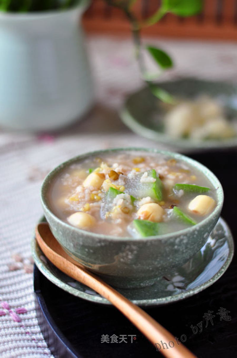 Winter Melon, Lotus Rice and Mung Bean Congee recipe