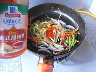 Fried Noodles with Sausage recipe