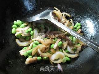 Fried Edamame with Onion recipe