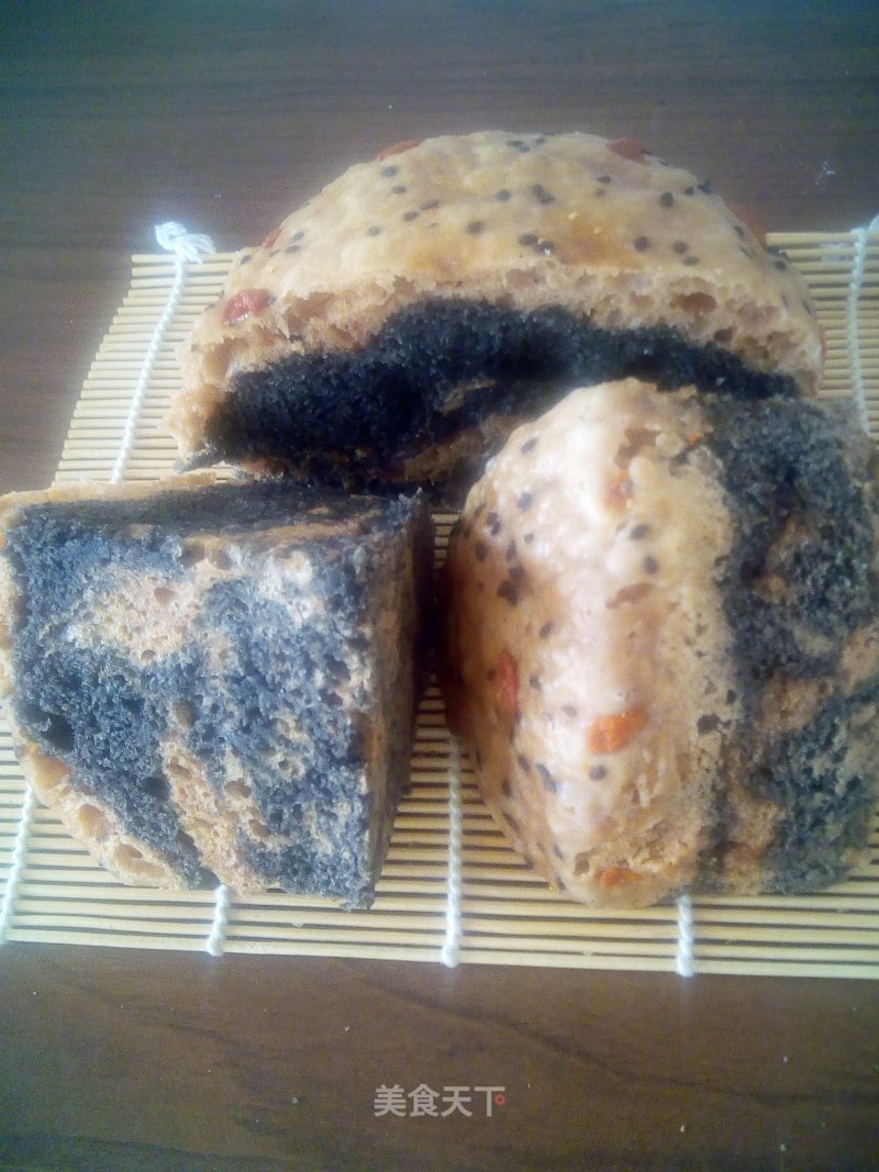 Brown Sugar and Black Sesame Hair Cake recipe