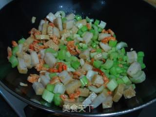 Fried Fish Cakes with Celery and Shrimp recipe
