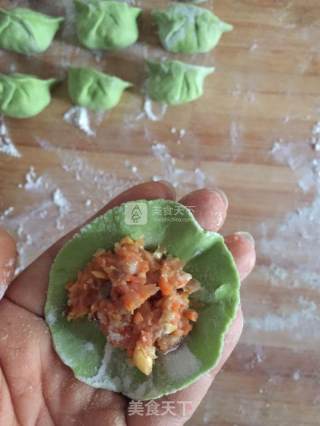 Spinach and Mushroom Corn Dumplings recipe