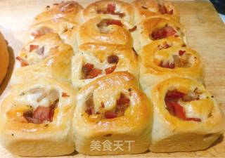 Cheddar Cheese and Bacon Meal Bun recipe