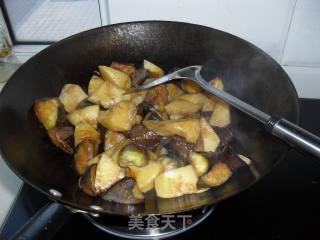 Stewed Potato Pieces and Eggplant Pieces recipe