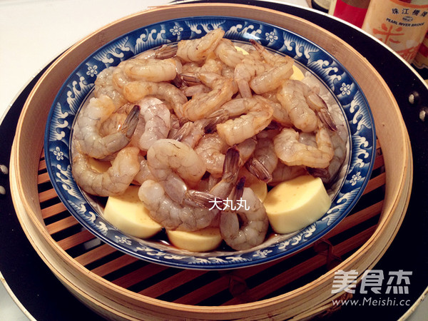 Steamed Shrimp with Japanese Tofu recipe