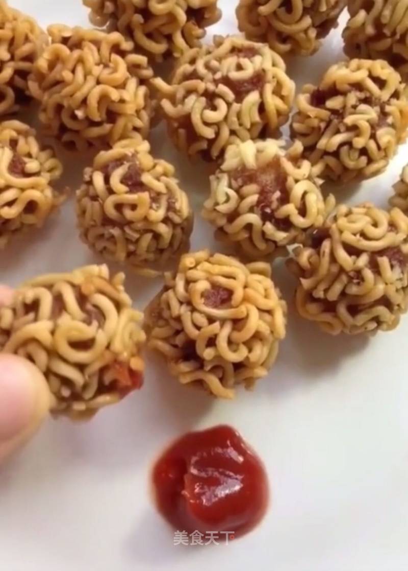 Instant Noodle Meatballs recipe