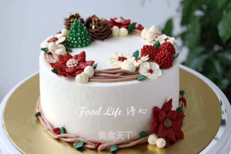 【christmas Cake】---korean Decorated Cake Three recipe